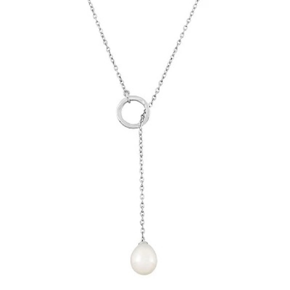 Simply Vera Vera Wang Jewelry - Simply Vera Vera Wang Sterling Silver Cultured Freshwater Pearl Lariat Necklace
